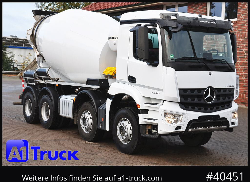 MERCEDES-BENZ Arocs 3240, Liebherr HTM 905 9m³, - Betonmixer: 1 kép. MERCEDES-BENZ Arocs 3240, Liebherr HTM 905 9m³, - Betonmixer: 1 kép.
