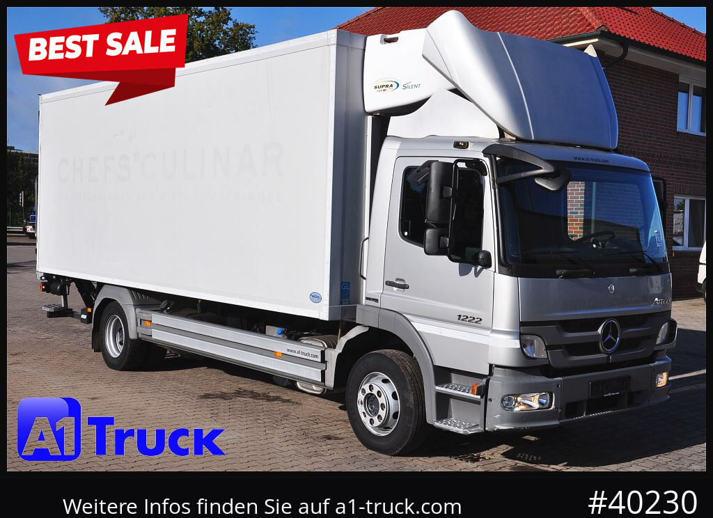 MERCEDES-BENZ Atego 1222, Kühlkoffer, Carrier Supra 1150 Mt, LBW - Hűtős teherautó: 1 kép. MERCEDES-BENZ Atego 1222, Kühlkoffer, Carrier Supra 1150 Mt, LBW - Hűtős teherautó: 1 kép.
