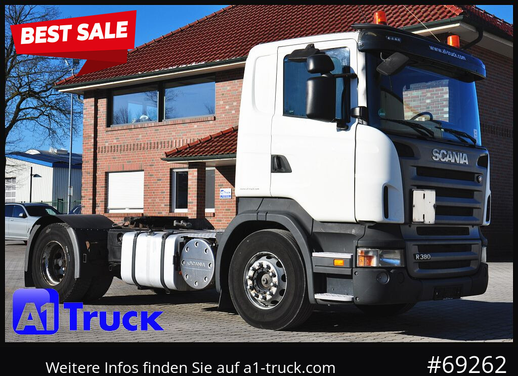 SCANIA R 380 LA 4X2, Euro5, Kipphydraulik, Klima, - Nyergesvontató: 1 kép. SCANIA R 380 LA 4X2, Euro5, Kipphydraulik, Klima, - Nyergesvontató: 1 kép.