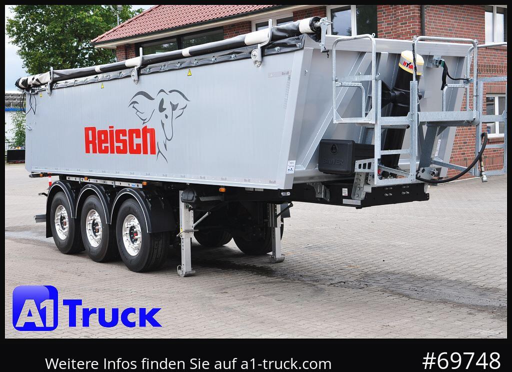 REISCH RHKS, Alu-Kippmulde 26m³, Lift SAF, - Félpótkocsi billenőplatós: 1 kép. REISCH RHKS, Alu-Kippmulde 26m³, Lift SAF, - Félpótkocsi billenőplatós: 1 kép.