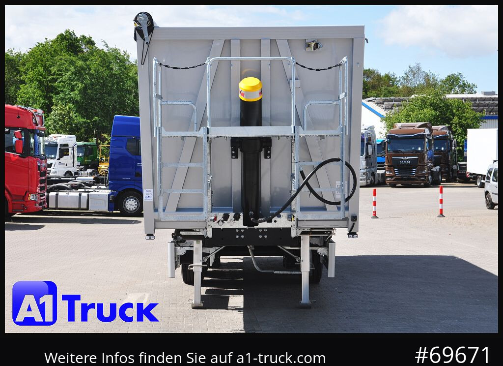 Új Félpótkocsi billenőplatós REISCH RHKS, Alu-Kippmulde 52m³, Kombitüren, Alufelgen, Liftachse,: 14 kép.