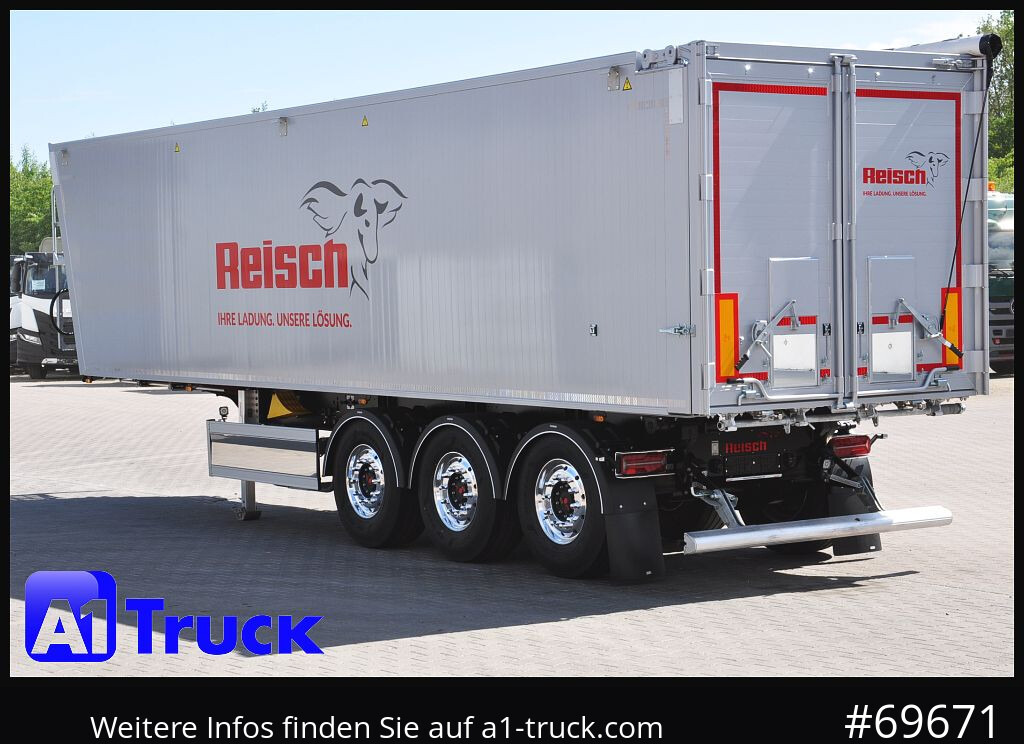 Új Félpótkocsi billenőplatós REISCH RHKS, Alu-Kippmulde 52m³, Kombitüren, Alufelgen, Liftachse,: 11 kép.