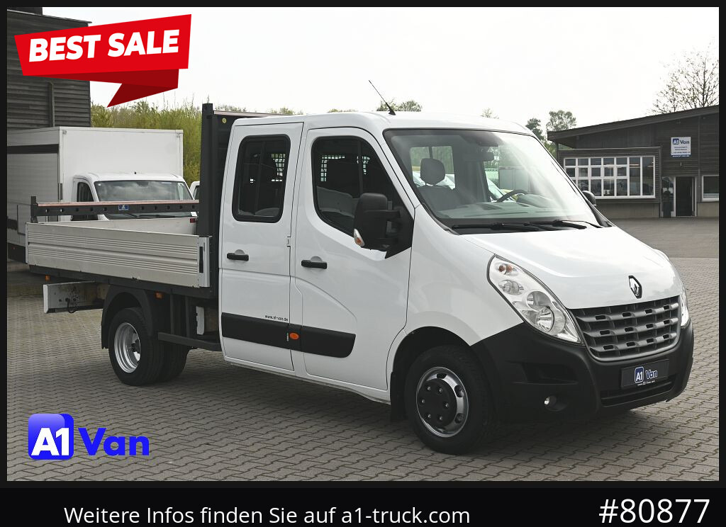 RENAULT Master Pritsche Doka, AHK 3,5Tonnen , Klima, Luftfederung - Platós kisteherautó, Duplakabinos kisteherautó: 1 kép. RENAULT Master Pritsche Doka, AHK 3,5Tonnen , Klima, Luftfederung - Platós kisteherautó, Duplakabinos kisteherautó: 1 kép.