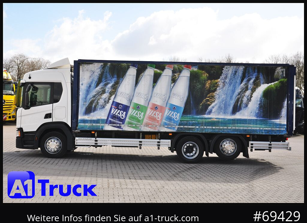 Italszállító teherautó SCANIA P 320 P 6x2,, Getränke, Lenkachse, LBW: Dhollandia DHLM 30: 12 kép.