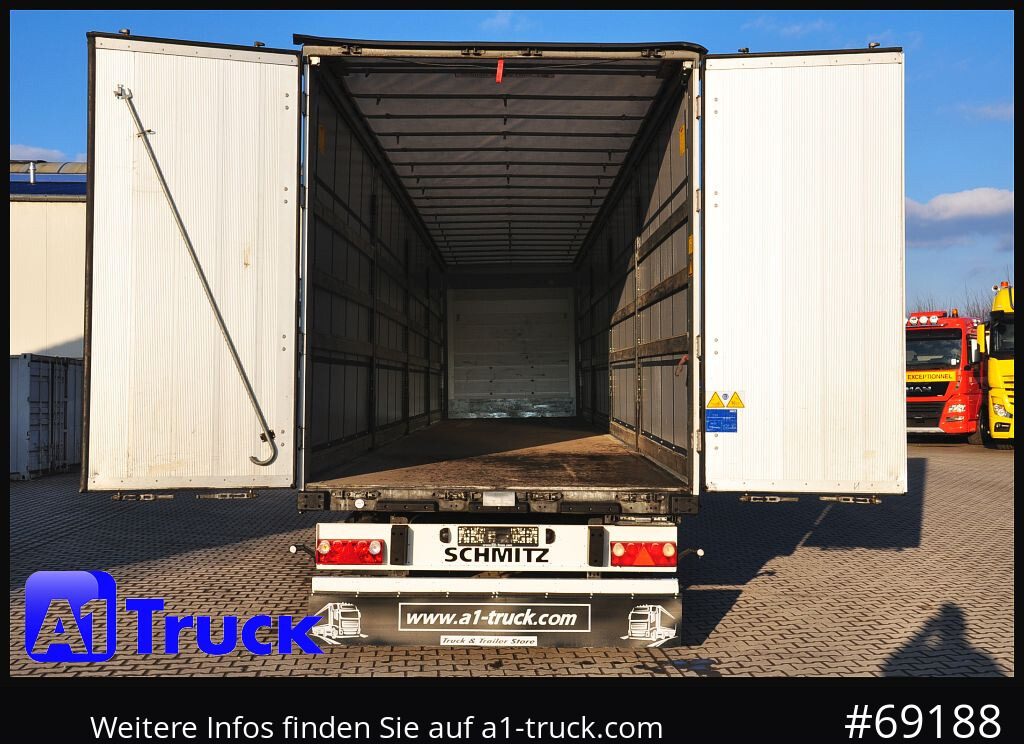SCHMITZ S01, Tautliner, neue Plane, 1 Vorbesitzer, - Ponyvás félpótkocsi: 3 kép. SCHMITZ S01, Tautliner, neue Plane, 1 Vorbesitzer, - Ponyvás félpótkocsi: 3 kép.