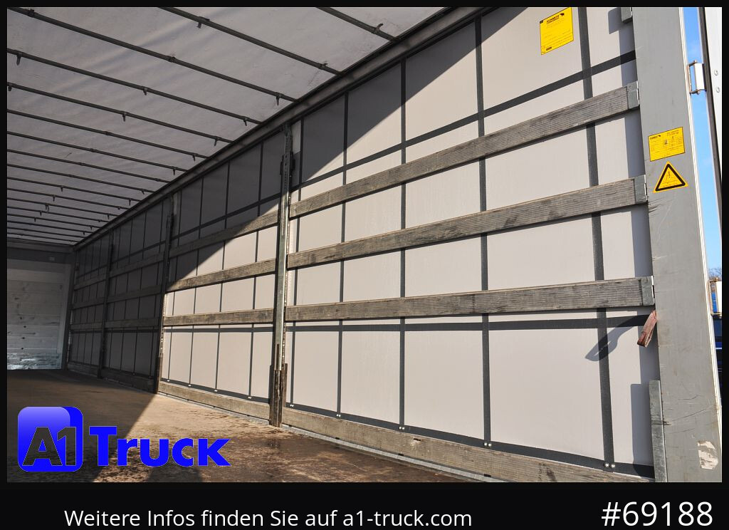 SCHMITZ S01, Tautliner, neue Plane, 1 Vorbesitzer, - Ponyvás félpótkocsi: 5 kép. SCHMITZ S01, Tautliner, neue Plane, 1 Vorbesitzer, - Ponyvás félpótkocsi: 5 kép.