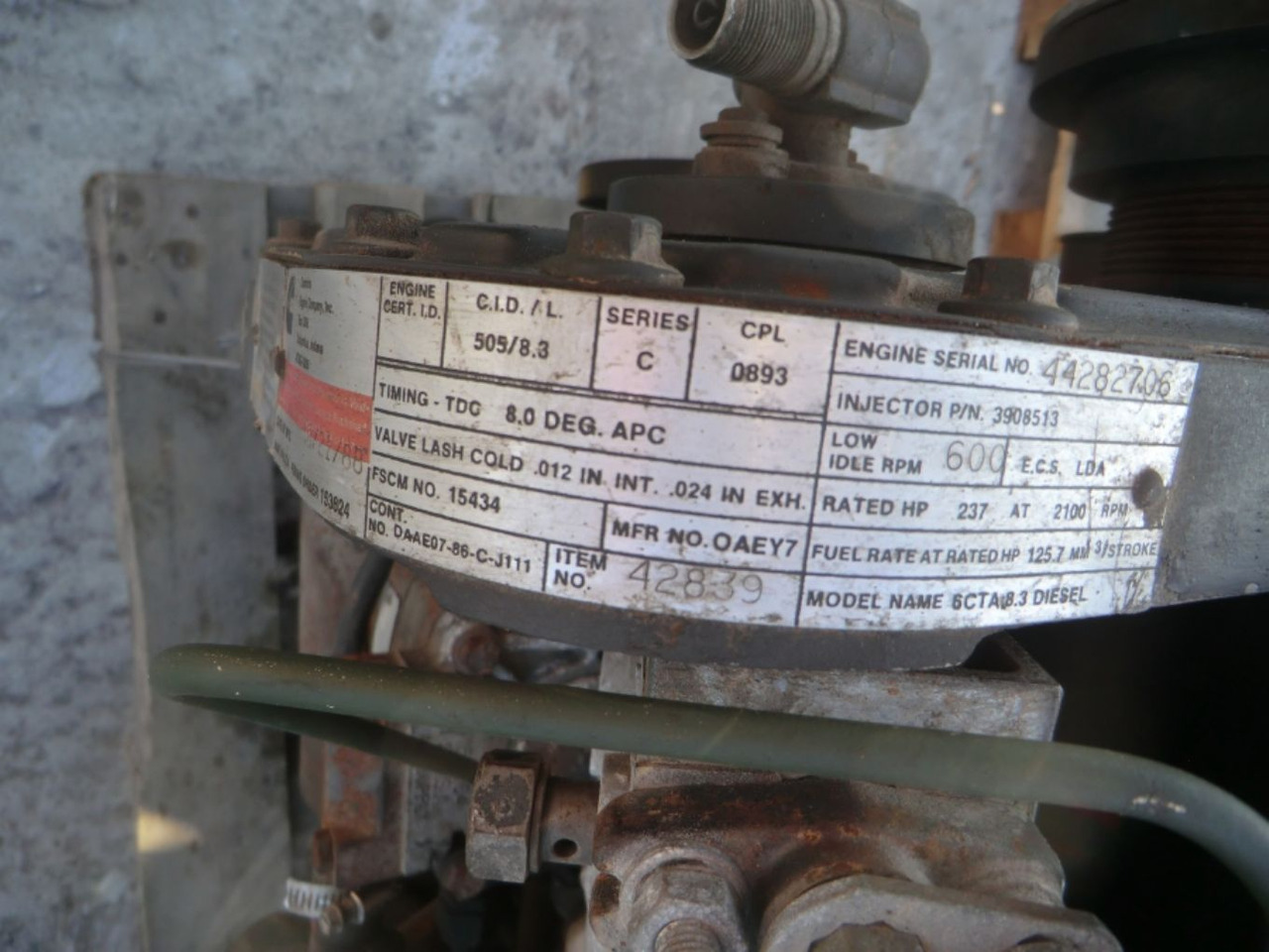 CUMMINS 6CTA8.3 LONG BLOCK REVISIONATO (ENGINE NO. 42839) - Motor - Építőipari gépek: 5 kép. CUMMINS 6CTA8.3 LONG BLOCK REVISIONATO (ENGINE NO. 42839) - Motor - Építőipari gépek: 5 kép.