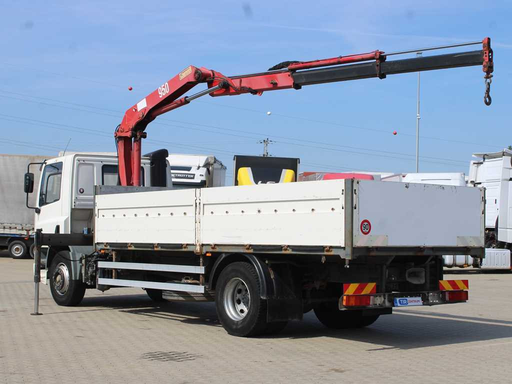 DAF CF 240, HYDRAULIC ARM HMF 953 K2, PNEU 80% - Platós teherautó, Darus autó: 5 kép. DAF CF 240, HYDRAULIC ARM HMF 953 K2, PNEU 80% - Platós teherautó, Darus autó: 5 kép.