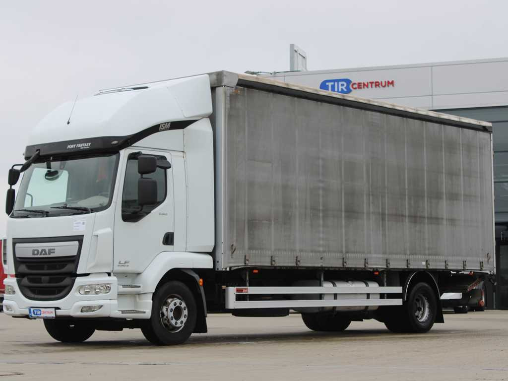 DAF LF 250 FA, HYDRAULIC FRONT, EURO 6 - Ponyvás teherautó: 1 kép. DAF LF 250 FA, HYDRAULIC FRONT, EURO 6 - Ponyvás teherautó: 1 kép.