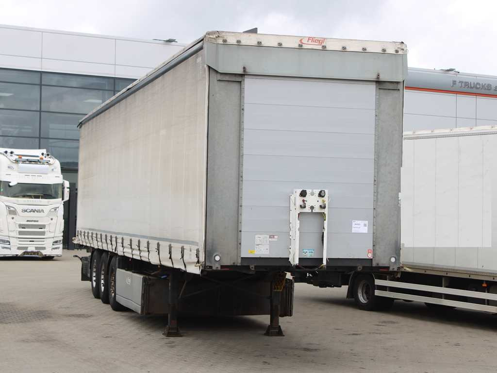 Fliegl SDS 390, MULDA, MULTILOCK, LIFT AXLE, SAF - Ponyvás félpótkocsi: 3 kép. Fliegl SDS 390, MULDA, MULTILOCK, LIFT AXLE, SAF - Ponyvás félpótkocsi: 3 kép.