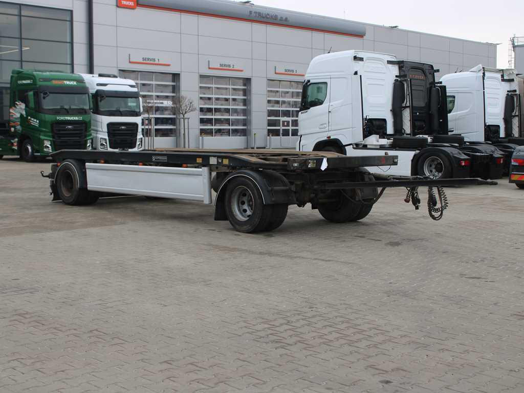 Hüffermann HAR 18.70, SAF AXLES, TIRES 80% - Multiliftes/ Konténerszállító pótkocsi: 3 kép. Hüffermann HAR 18.70, SAF AXLES, TIRES 80% - Multiliftes/ Konténerszállító pótkocsi: 3 kép.