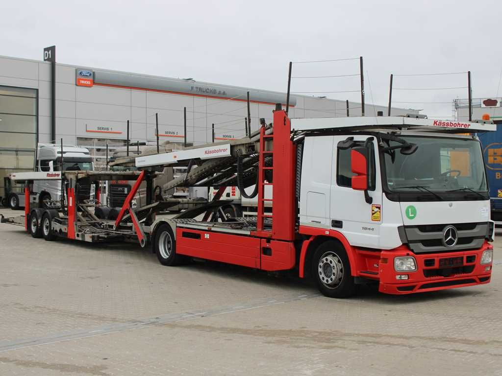 Mercedes-Benz Actros 1844, EURO 5EEV + KÄSSBOHRER METAGO (2006 - Autószállító teherautó: 2 kép. Mercedes-Benz Actros 1844, EURO 5EEV + KÄSSBOHRER METAGO (2006 - Autószállító teherautó: 2 kép.
