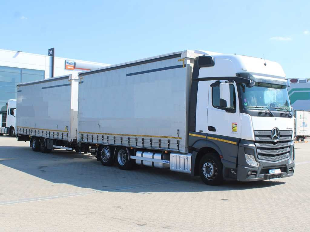 Mercedes-Benz Actros 2542, 6X2, EURO 6 + PANAV TV018H - Ponyvás teherautó: 2 kép. Mercedes-Benz Actros 2542, 6X2, EURO 6 + PANAV TV018H - Ponyvás teherautó: 2 kép.