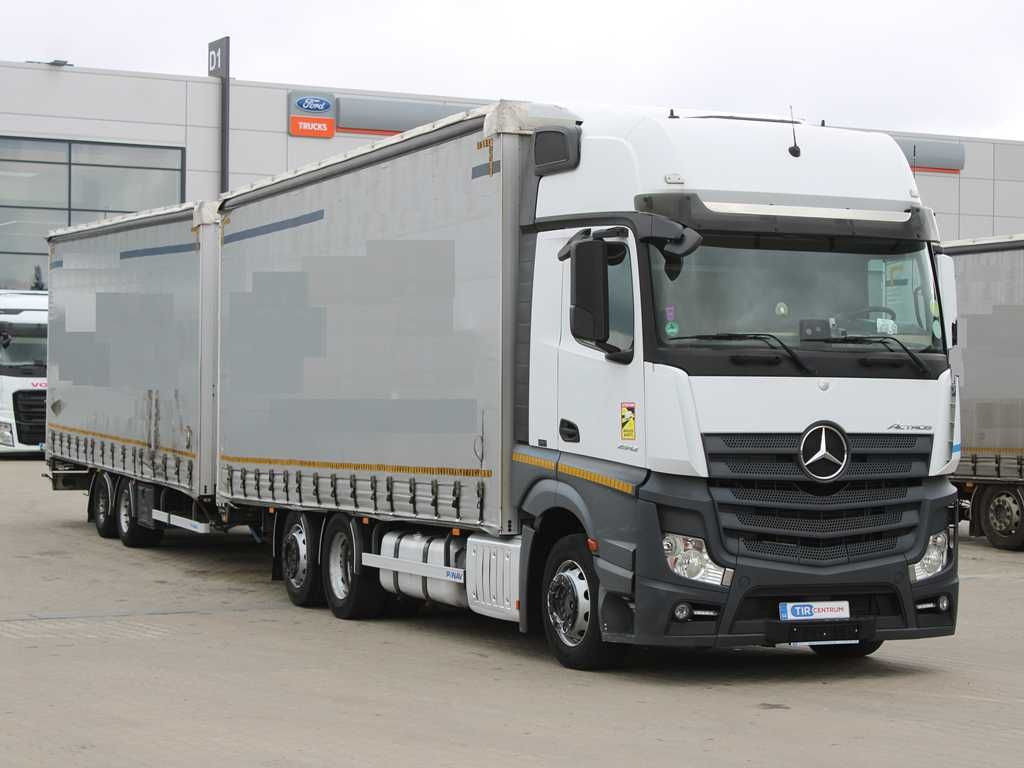 Mercedes-Benz Actros 2542, 6X2, EURO 6 + PANAV TV018M - Ponyvás teherautó: 2 kép. Mercedes-Benz Actros 2542, 6X2, EURO 6 + PANAV TV018M - Ponyvás teherautó: 2 kép.