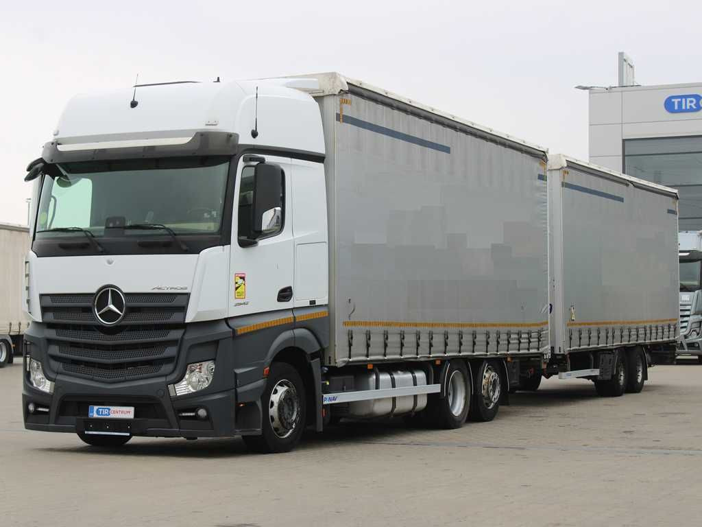 Mercedes-Benz Actros 2542, 6x2, EURO 6 + PANAV TV018M - Ponyvás teherautó: 1 kép. Mercedes-Benz Actros 2542, 6x2, EURO 6 + PANAV TV018M - Ponyvás teherautó: 1 kép.