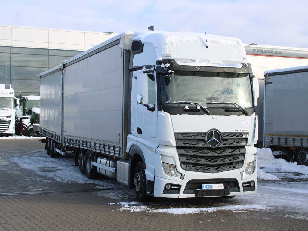 Mercedes-Benz Actros 2545, 6X2, EURO 6, AIR SUSPENSION, DRIVE-THROUGH + PANAV - Ponyvás teherautó: 3 kép. Mercedes-Benz Actros 2545, 6X2, EURO 6, AIR SUSPENSION, DRIVE-THROUGH + PANAV - Ponyvás teherautó: 3 kép.