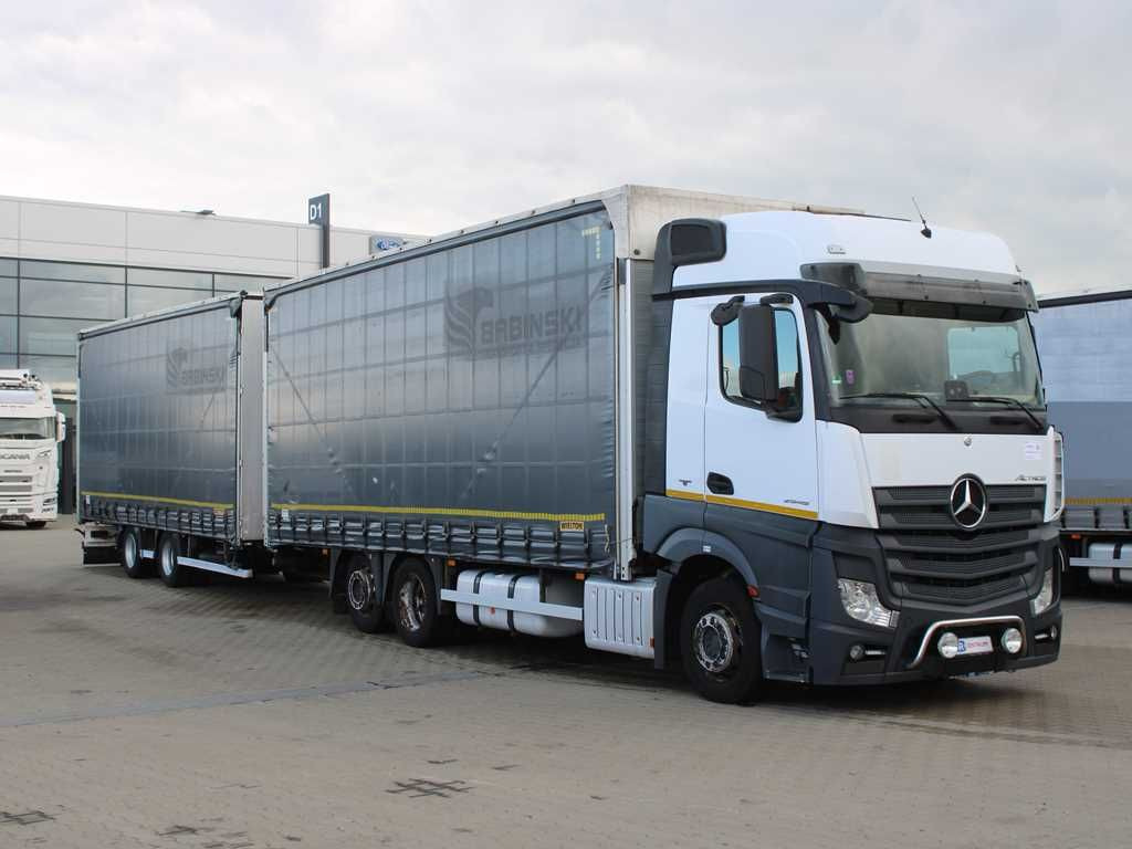 Mercedes-Benz Actros 2545, TRANZIT SET, LIFTING AXLE, EURO 6 - Ponyvás teherautó: 2 kép. Mercedes-Benz Actros 2545, TRANZIT SET, LIFTING AXLE, EURO 6 - Ponyvás teherautó: 2 kép.