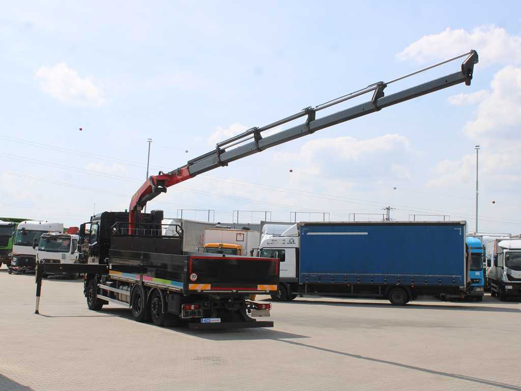 Mercedes-Benz Arocs 2542, 6X2, EURO 6, SIDE PANEL, NAVIGATION, CAMERA, PALFINGER PK 24.001 SLD5 - Platós teherautó, Darus autó: 5 kép. Mercedes-Benz Arocs 2542, 6X2, EURO 6, SIDE PANEL, NAVIGATION, CAMERA, PALFINGER PK 24.001 SLD5 - Platós teherautó, Darus autó: 5 kép.