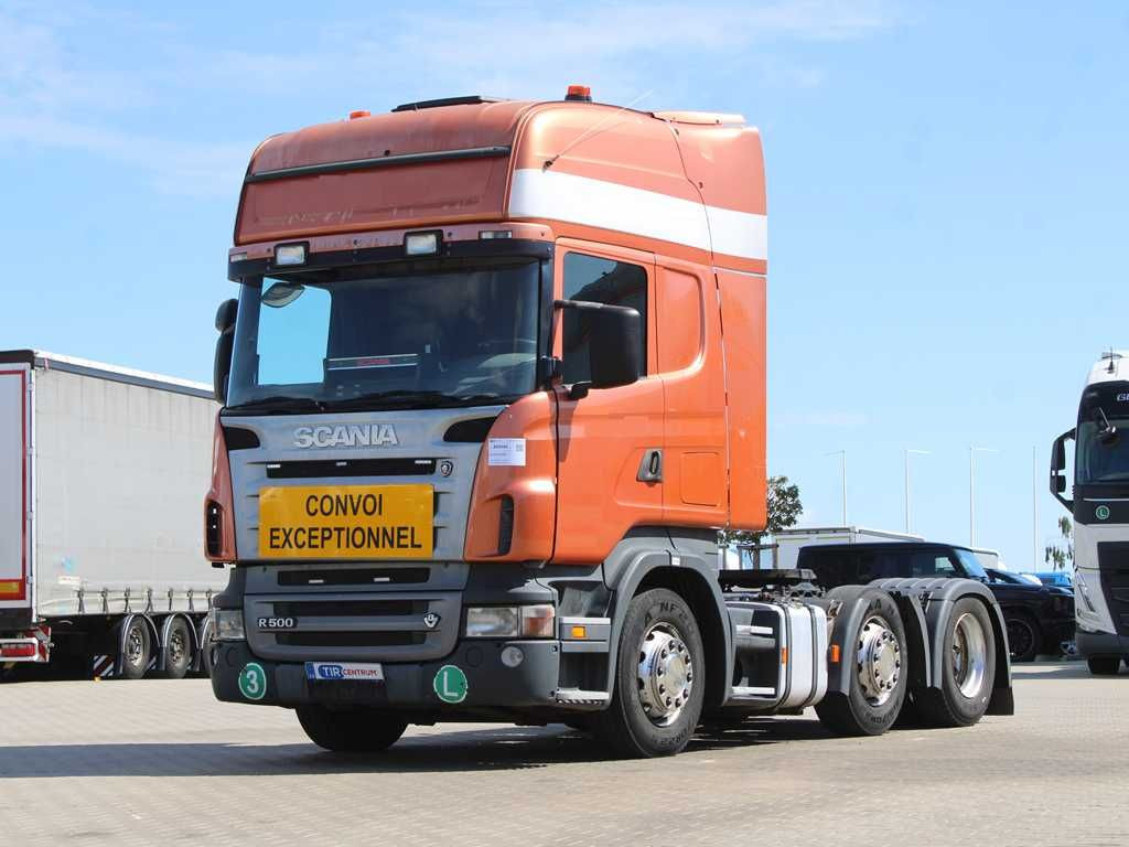 Scania R 500, EURO 3, 6X2, RETARDER, TURNING AXLE - Nyergesvontató: 1 kép. Scania R 500, EURO 3, 6X2, RETARDER, TURNING AXLE - Nyergesvontató: 1 kép.