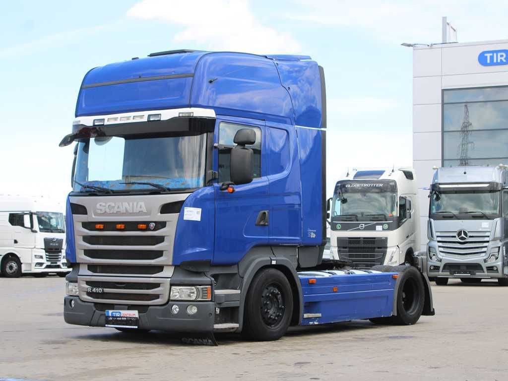 Scania R410, EURO 6, LOWDECK, RETARDER, NAVIGATION - Nyergesvontató: 1 kép. Scania R410, EURO 6, LOWDECK, RETARDER, NAVIGATION - Nyergesvontató: 1 kép.