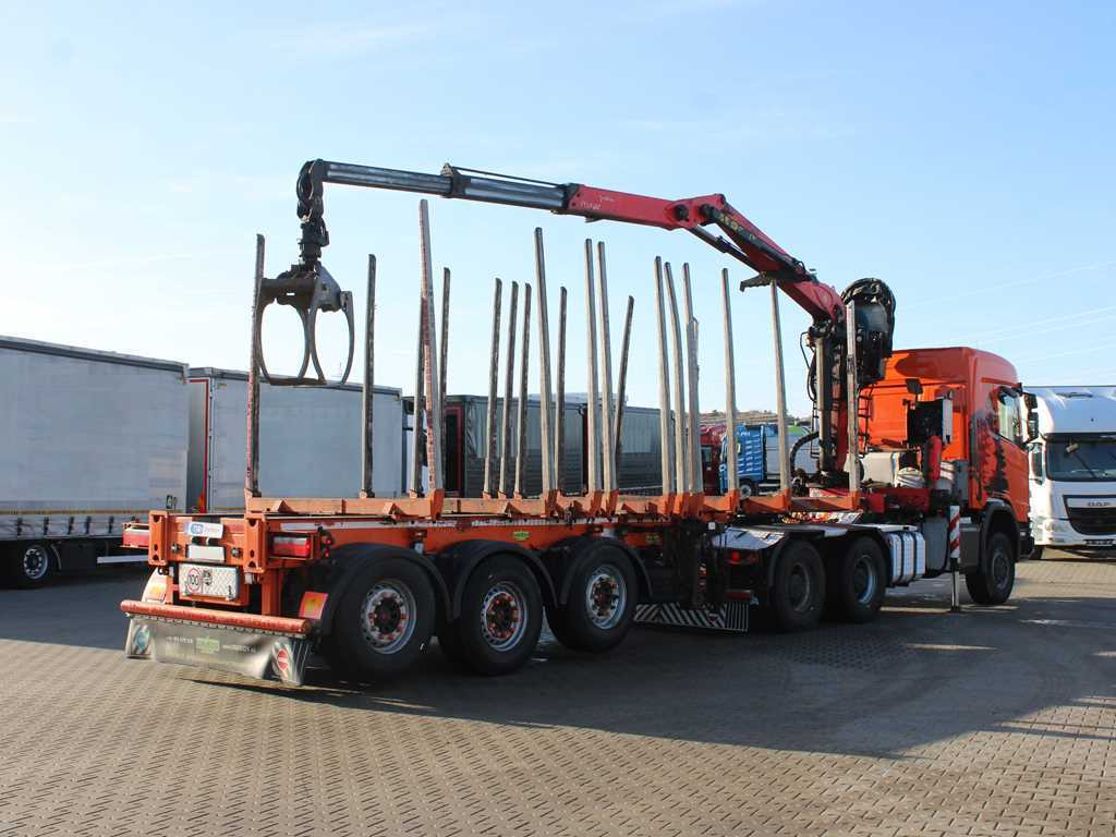 Scania R500, 6x6, RETARDER, OPTICRUISE, PALFINGER EPSILON Q170Z96, NAVIGATION - Nyergesvontató, Rönkszállító félpótkocsi: 4 kép. Scania R500, 6x6, RETARDER, OPTICRUISE, PALFINGER EPSILON Q170Z96, NAVIGATION - Nyergesvontató, Rönkszállító félpótkocsi: 4 kép.