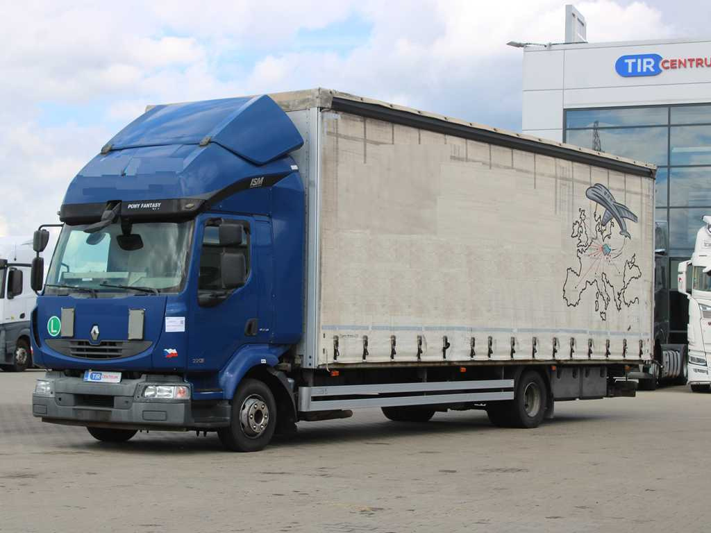 Renault MIDLUM 220.12, EURO 5, SLEEPING BODY, HYDRAULIC FRONT - Ponyvás teherautó: 1 kép. Renault MIDLUM 220.12, EURO 5, SLEEPING BODY, HYDRAULIC FRONT - Ponyvás teherautó: 1 kép.