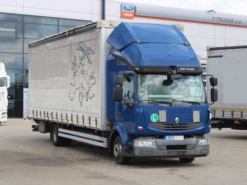 Renault MIDLUM 220.12, EURO 5, SLEEPING BODY, HYDRAULIC FRONT - Ponyvás teherautó: 3 kép. Renault MIDLUM 220.12, EURO 5, SLEEPING BODY, HYDRAULIC FRONT - Ponyvás teherautó: 3 kép.
