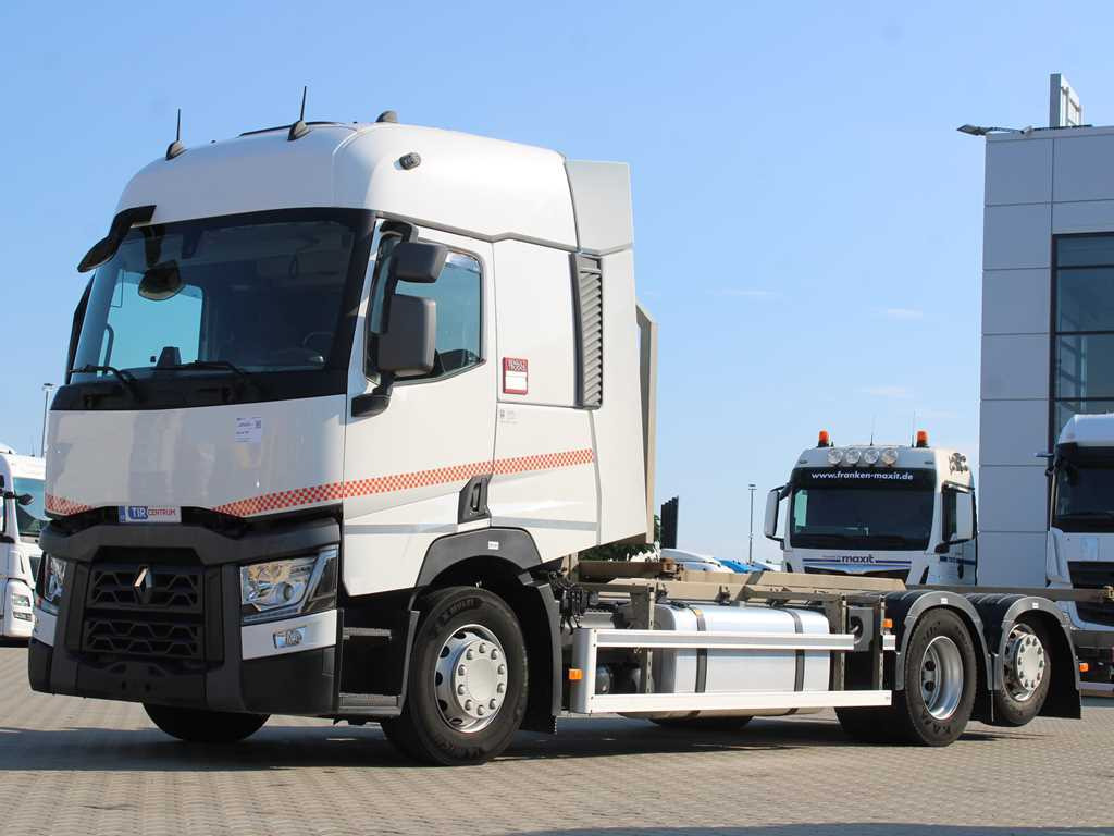 Renault T460, EURO 6, BDF, LIFT AXLE, AIR SUSPENSION - Cserefelépítményes teherautó: 1 kép. Renault T460, EURO 6, BDF, LIFT AXLE, AIR SUSPENSION - Cserefelépítményes teherautó: 1 kép.
