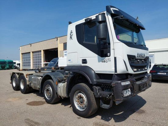Iveco 8x4 Meiller Abroller, Automatik, E6, Retarder, - Horgos rakodó teherautó, Darus autó: 3 kép. Iveco 8x4 Meiller Abroller, Automatik, E6, Retarder, - Horgos rakodó teherautó, Darus autó: 3 kép.
