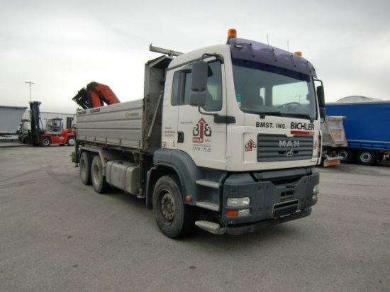 MAN TGA 33.430 6x4 Kipper, Manuel, E4 Palfinger Blatt-Blatt - Billenőplatós teherautó: 3 kép. MAN TGA 33.430 6x4 Kipper, Manuel, E4 Palfinger Blatt-Blatt - Billenőplatós teherautó: 3 kép.