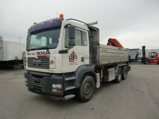 MAN TGA 33.430 6x4 Kipper, Manuel, E4 Palfinger Blatt-Blatt - Billenőplatós teherautó: 1 kép. MAN TGA 33.430 6x4 Kipper, Manuel, E4 Palfinger Blatt-Blatt - Billenőplatós teherautó: 1 kép.