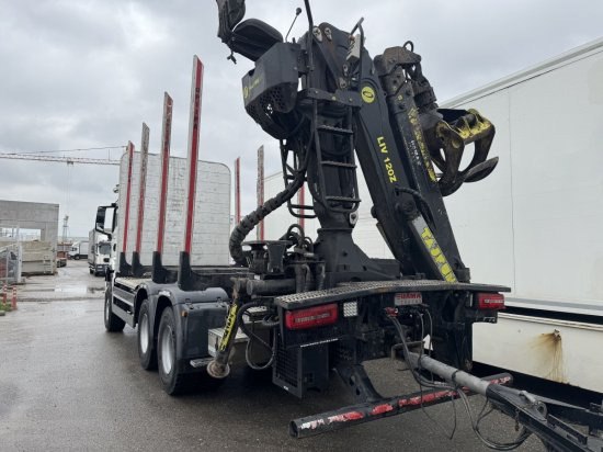 MAN TGS 33.510 BL 6x4, Intarder, Holztransporter, LIV 120Z - Rönkszállító teherautó, Darus autó: 5 kép. MAN TGS 33.510 BL 6x4, Intarder, Holztransporter, LIV 120Z - Rönkszállító teherautó, Darus autó: 5 kép.