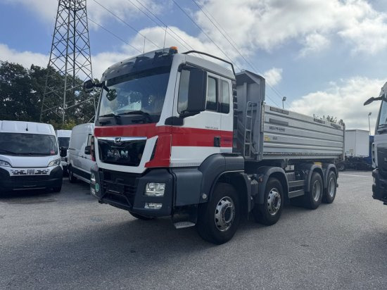 MAN TGS 37.470, 8x4, Retarder, Gesteinskipper mit Bordmatik, - Billenőplatós teherautó: 1 kép. MAN TGS 37.470, 8x4, Retarder, Gesteinskipper mit Bordmatik, - Billenőplatós teherautó: 1 kép.