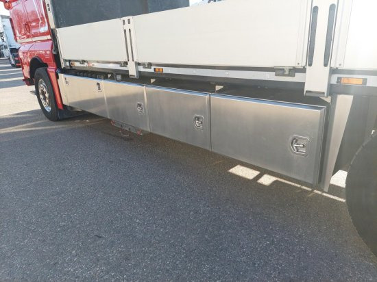 Platós teherautó, Darus autó MAN TGX 26.510 BL Pritsche, Intarder,   HIAB X-HIPRO 558EP-5,  Alu-Felgen, Lenkachse,: 13 kép.