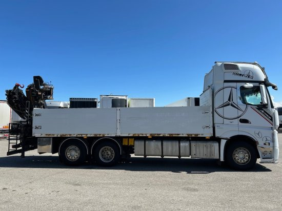 Mercedes-Benz Actros 2545 L 6x2, Retarder, Pritsche, Hiab XS 166 D-4 PRO, E5 - Platós teherautó, Darus autó: 4 kép. Mercedes-Benz Actros 2545 L 6x2, Retarder, Pritsche, Hiab XS 166 D-4 PRO, E5 - Platós teherautó, Darus autó: 4 kép.
