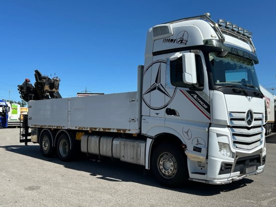 Mercedes-Benz Actros 2545 L 6x2, Retarder, Pritsche, Hiab XS 166 D-4 PRO, E5 - Platós teherautó, Darus autó: 3 kép. Mercedes-Benz Actros 2545 L 6x2, Retarder, Pritsche, Hiab XS 166 D-4 PRO, E5 - Platós teherautó, Darus autó: 3 kép.