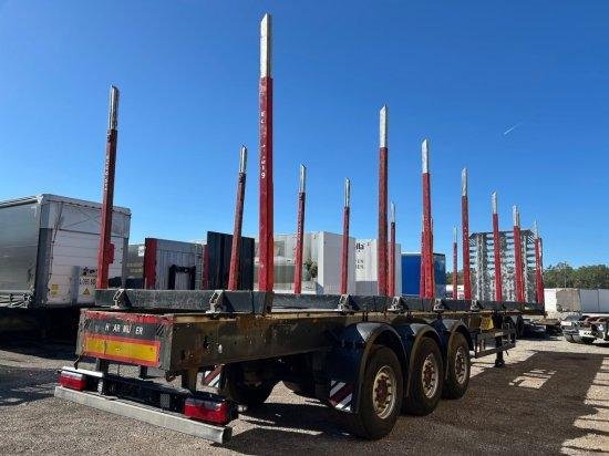 Schwarzmüller Holzauflieger, 8 Rungenpaare, SAF-Achsen, Liftachse - Rönkszállító félpótkocsi: 5 kép. Schwarzmüller Holzauflieger, 8 Rungenpaare, SAF-Achsen, Liftachse - Rönkszállító félpótkocsi: 5 kép.