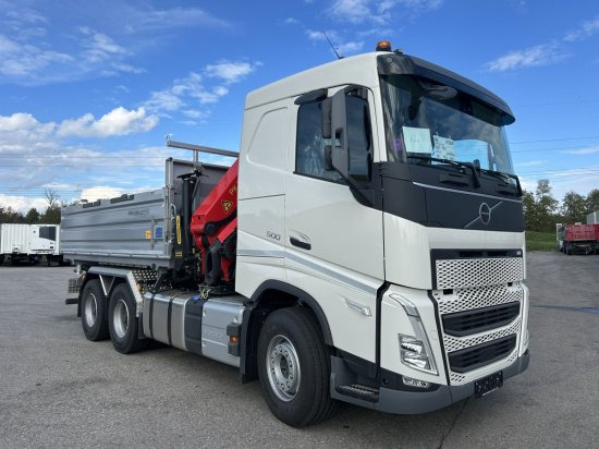 Volvo FH 500 3-Seiten Meiller Kipper mit Palfinger PK22002EH, Retarder, - Billenőplatós teherautó: 3 kép. Volvo FH 500 3-Seiten Meiller Kipper mit Palfinger PK22002EH, Retarder, - Billenőplatós teherautó: 3 kép.