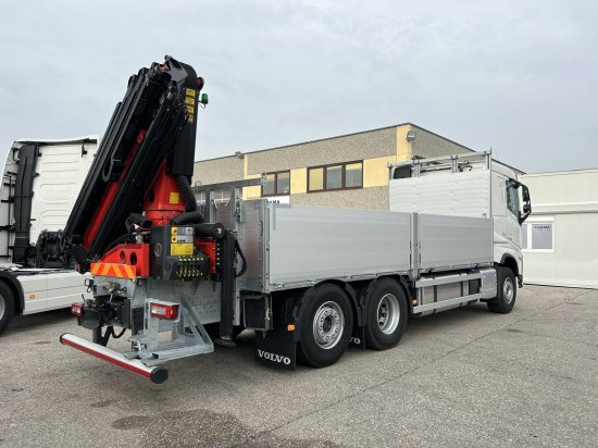 Volvo FH 500 6X2 Euro6, Retarder, Pritsche, Palfinger PK22002-EH - Platós teherautó, Darus autó: 4 kép. Volvo FH 500 6X2 Euro6, Retarder, Pritsche, Palfinger PK22002-EH - Platós teherautó, Darus autó: 4 kép.