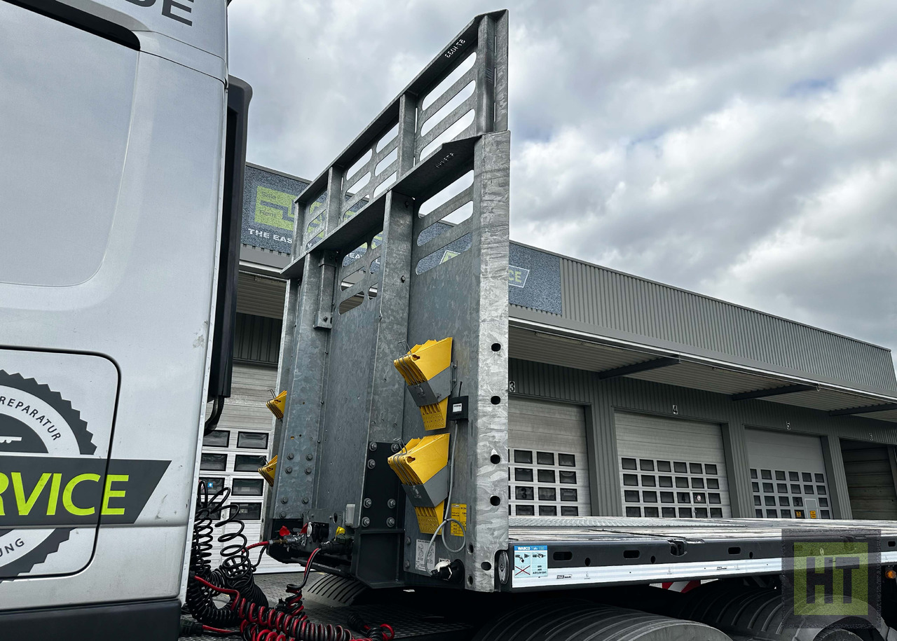 Faymonville MAX Trailer-3-Achs-Doppeltele-Plateau-zwangsgelenkt - Platós félpótkocsi: 2 kép. Faymonville MAX Trailer-3-Achs-Doppeltele-Plateau-zwangsgelenkt - Platós félpótkocsi: 2 kép.