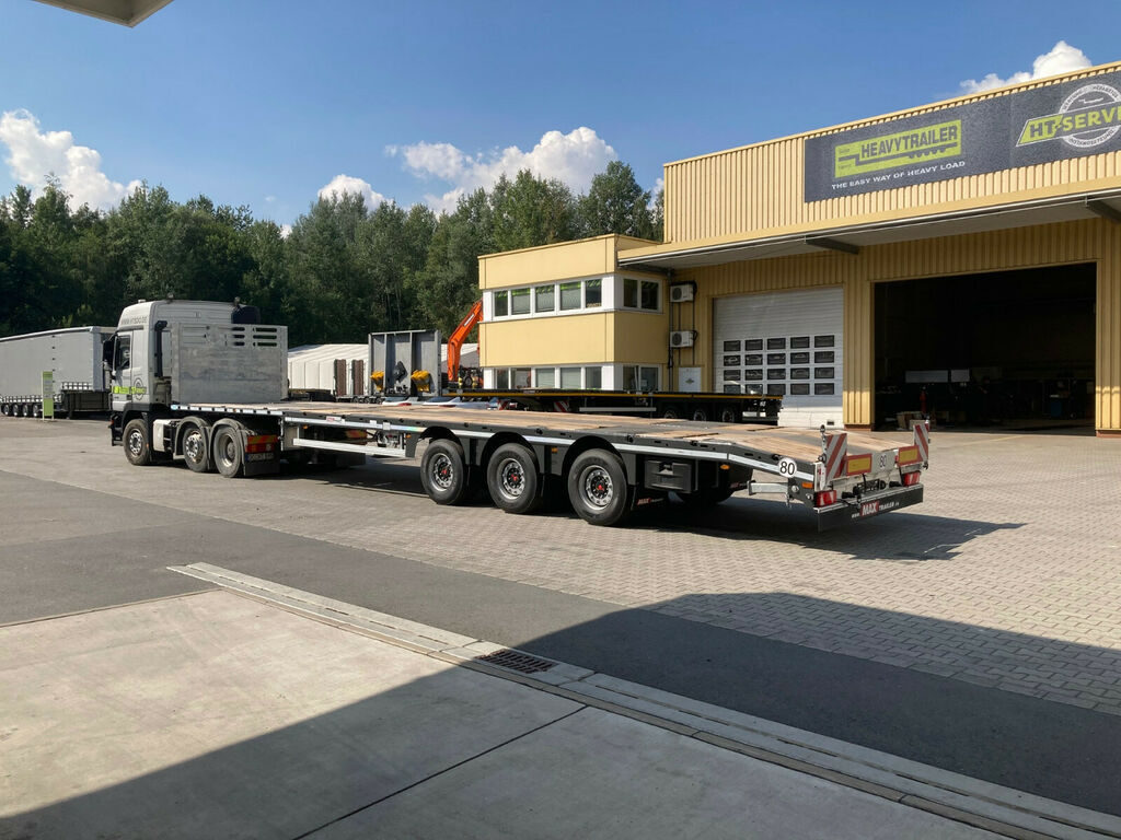 Faymonville MAX Trailer 3-Achs-Mega-Tele-Plateau-Auflieger - Félpótkocsi mélybölcsős: 1 kép. Faymonville MAX Trailer 3-Achs-Mega-Tele-Plateau-Auflieger - Félpótkocsi mélybölcsős: 1 kép.