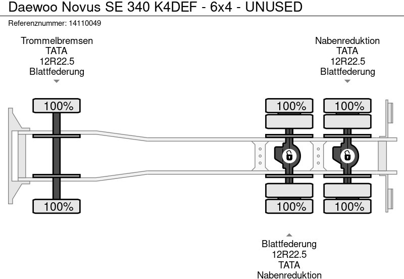 Új Billenőplatós teherautó Daewoo Novus SE 340 K4DEF - 6x4 - UNUSED: 9 kép.