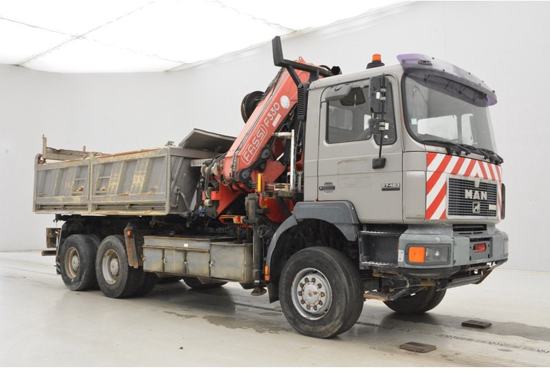 MAN 33.460 - 6x4 - Billenőplatós teherautó, Darus autó: 3 kép. MAN 33.460 - 6x4 - Billenőplatós teherautó, Darus autó: 3 kép.