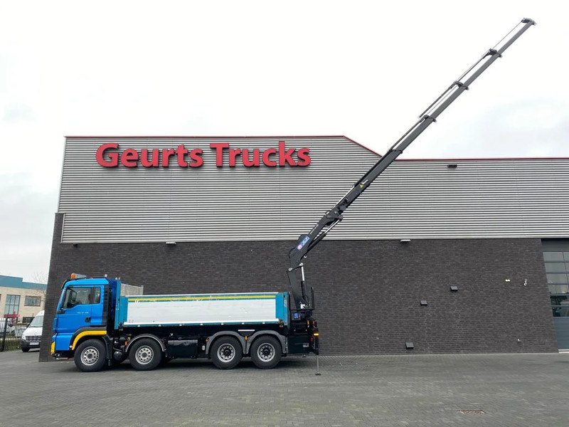 MAN TGS 35.480 8X4 KIPPER/TIPPER + HMF 2620-K5 KRAAN/KRAN/CRANE/GRUA - Billenőplatós teherautó, Darus autó: 4 kép. MAN TGS 35.480 8X4 KIPPER/TIPPER + HMF 2620-K5 KRAAN/KRAN/CRANE/GRUA - Billenőplatós teherautó, Darus autó: 4 kép.