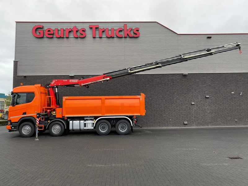 Scania R650 V8 NGS XT 8X4 + KIPPER + FASSI F275A.2.25 KRAAN/KRAN/CRANE/GRUA - Billenőplatós teherautó, Darus autó: 5 kép. Scania R650 V8 NGS XT 8X4 + KIPPER + FASSI F275A.2.25 KRAAN/KRAN/CRANE/GRUA - Billenőplatós teherautó, Darus autó: 5 kép.