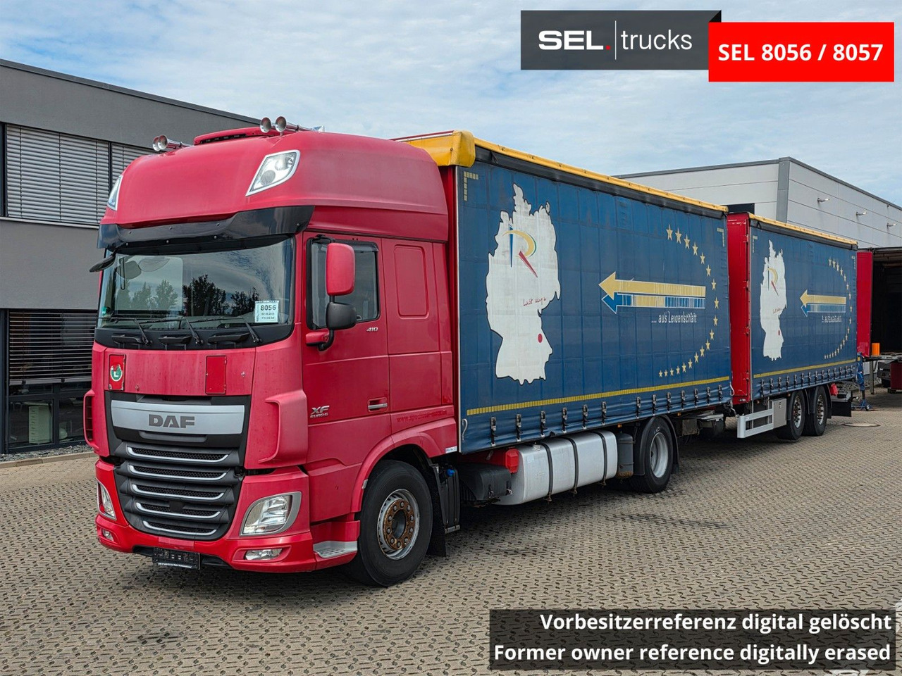 DAF XF 410 / ZF Intarder / Durchladezug - Ponyvás teherautó: 1 kép. DAF XF 410 / ZF Intarder / Durchladezug - Ponyvás teherautó: 1 kép.