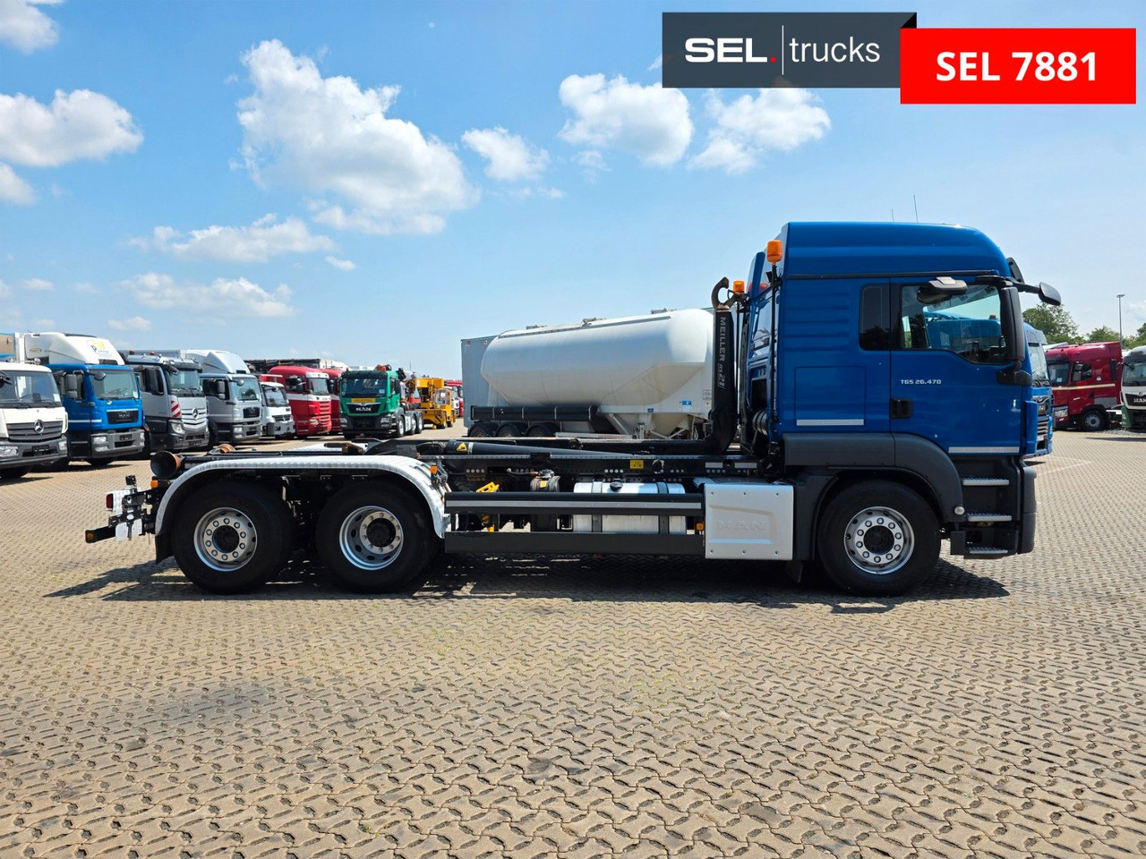 MAN TGS 26.470 6x2-4 BL /Intarder / Lenkachse / 6D - Horgos rakodó teherautó: 4 kép. MAN TGS 26.470 6x2-4 BL /Intarder / Lenkachse / 6D - Horgos rakodó teherautó: 4 kép.