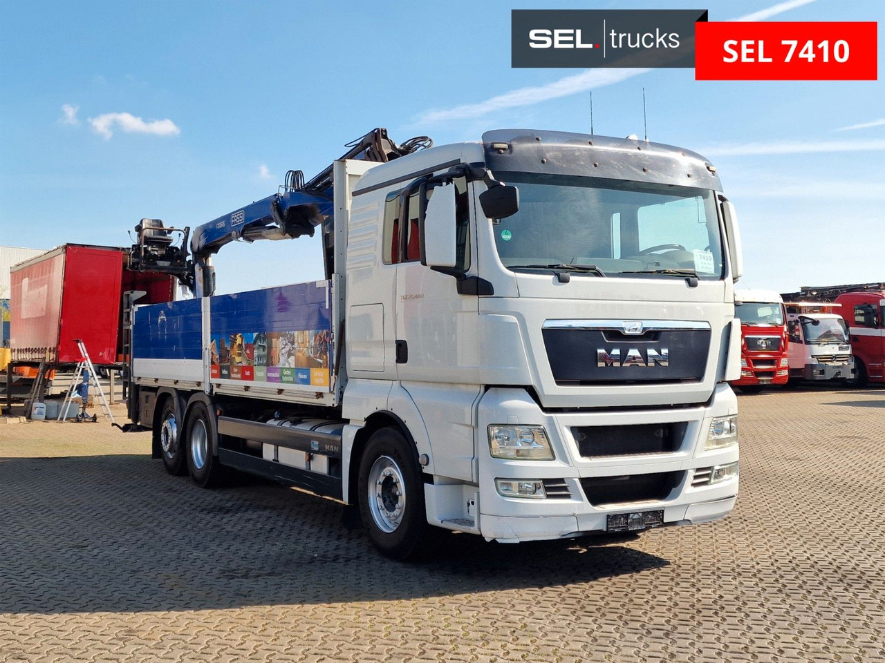 MAN TGX 26.440 6X2-2 LL /Intarder /Fassi /Lenkachse - Darus autó: 3 kép. MAN TGX 26.440 6X2-2 LL /Intarder /Fassi /Lenkachse - Darus autó: 3 kép.