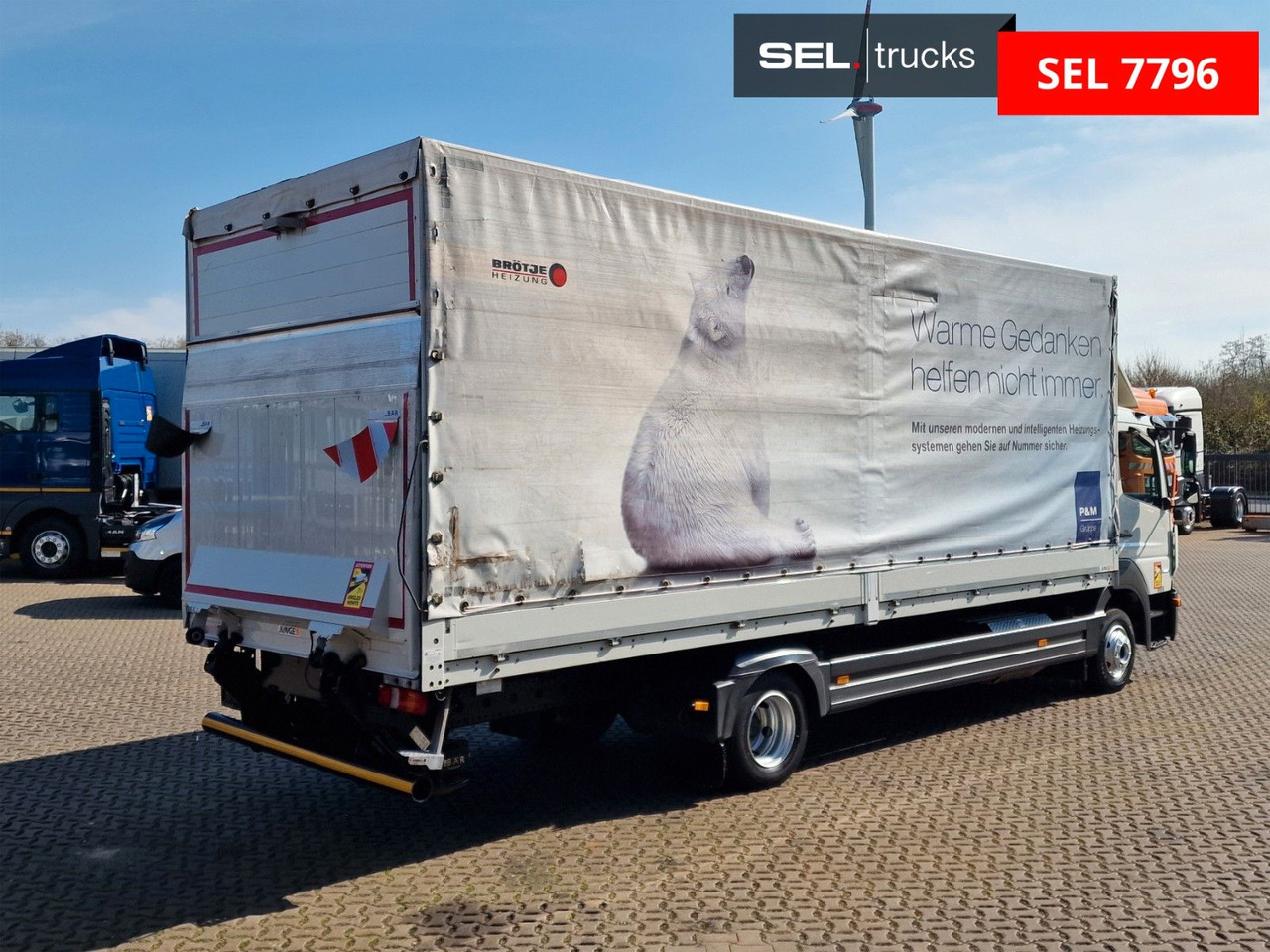 Mercedes-Benz Atego 1221 / Ladebordwand - Ponyvás teherautó: 5 kép. Mercedes-Benz Atego 1221 / Ladebordwand - Ponyvás teherautó: 5 kép.