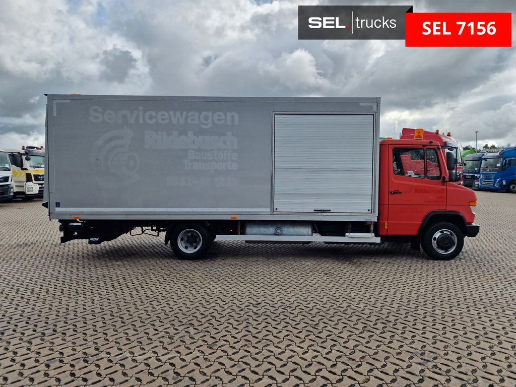 Mercedes-Benz Vario 818D / Ladebordwand / ex. Werkstattwagen - Dobozos kisteherautó: 4 kép. Mercedes-Benz Vario 818D / Ladebordwand / ex. Werkstattwagen - Dobozos kisteherautó: 4 kép.